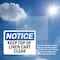 Signmission Keep Top Of Linen Cart Clear, 14 in W x Rectangle, Plastic OS-2PACK-NS-P-1014-L-13881 - alternate 6